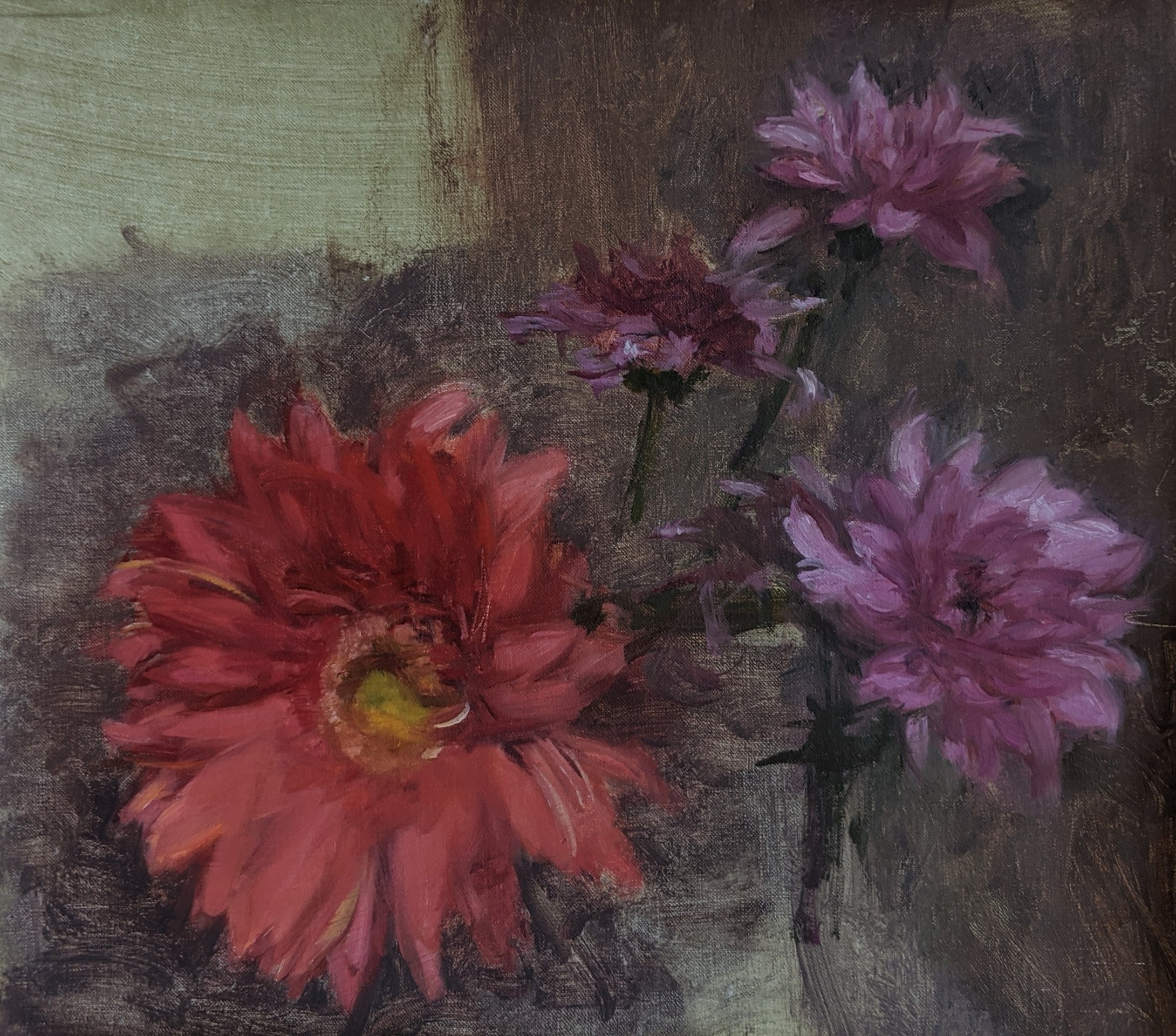 Study of Gerber Daisy and Mums
